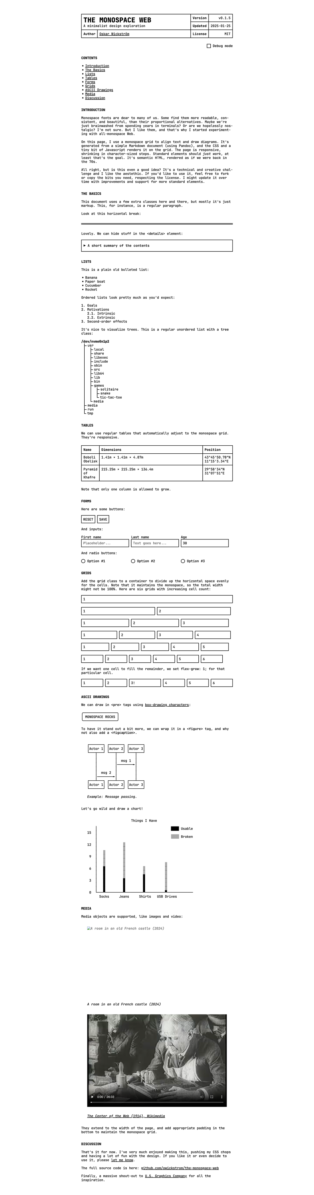 The Monospace Web screenshot | ATemplate.com