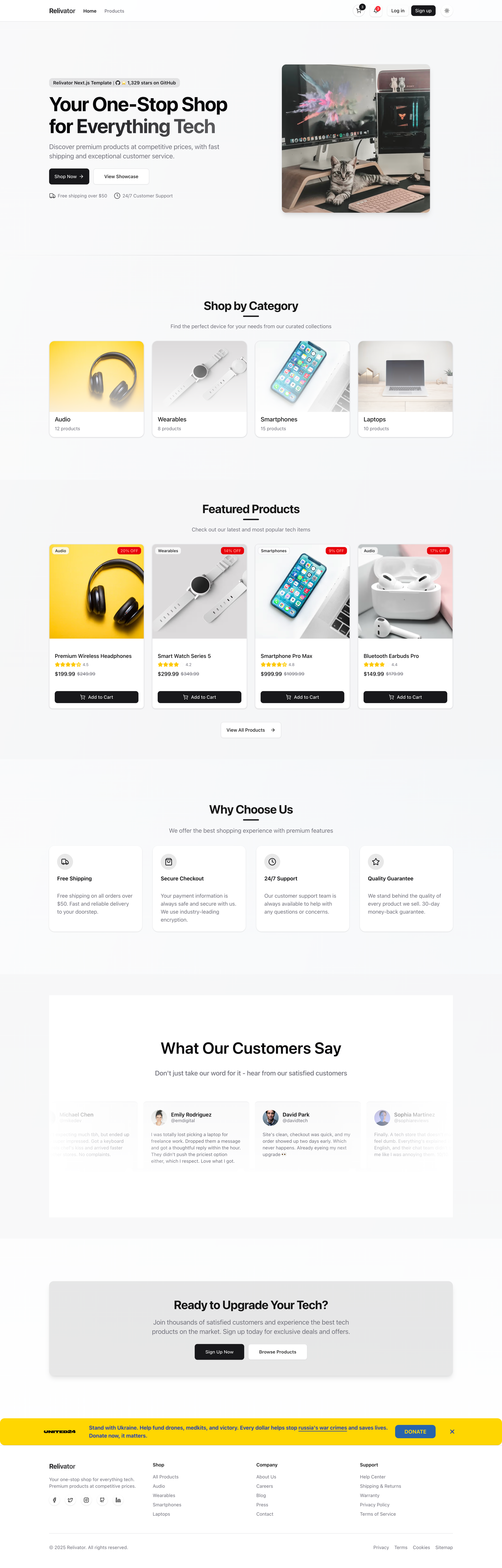 relivator-nextjs-template screenshot | ATemplate.com