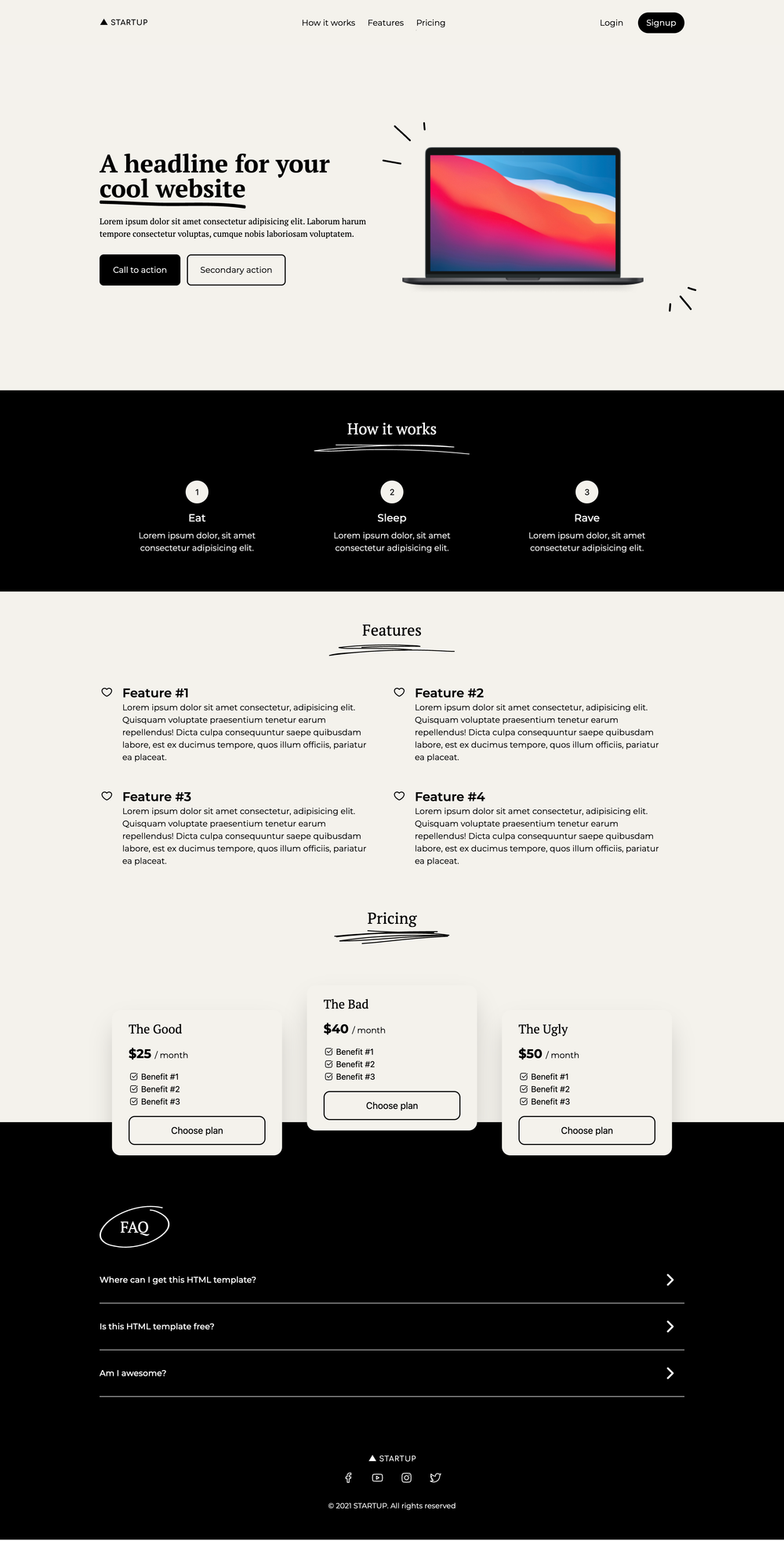 Free HTML landing page screenshot | ATemplate.com