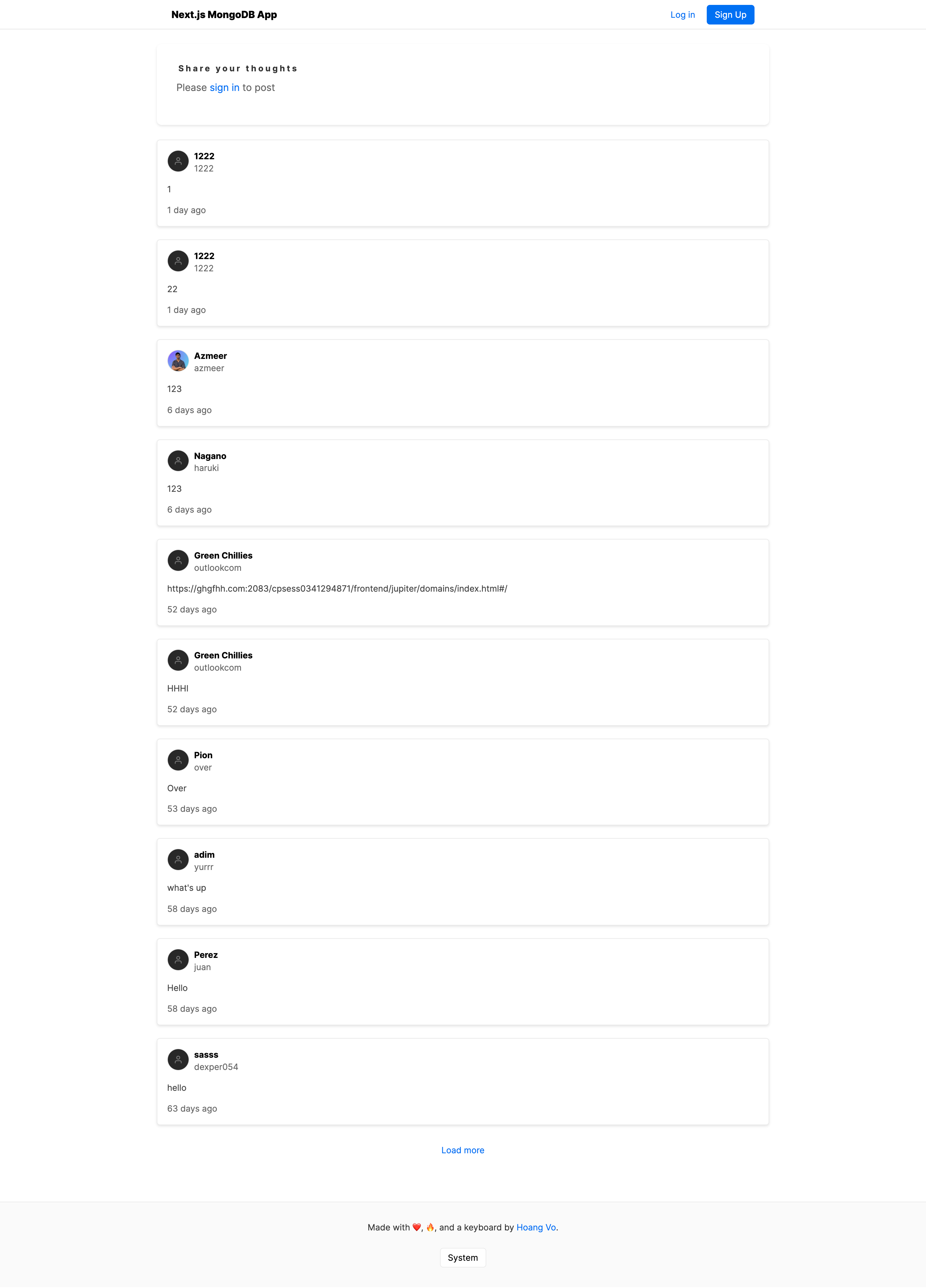 nextjs-mongodb-app screenshot | ATemplate.com