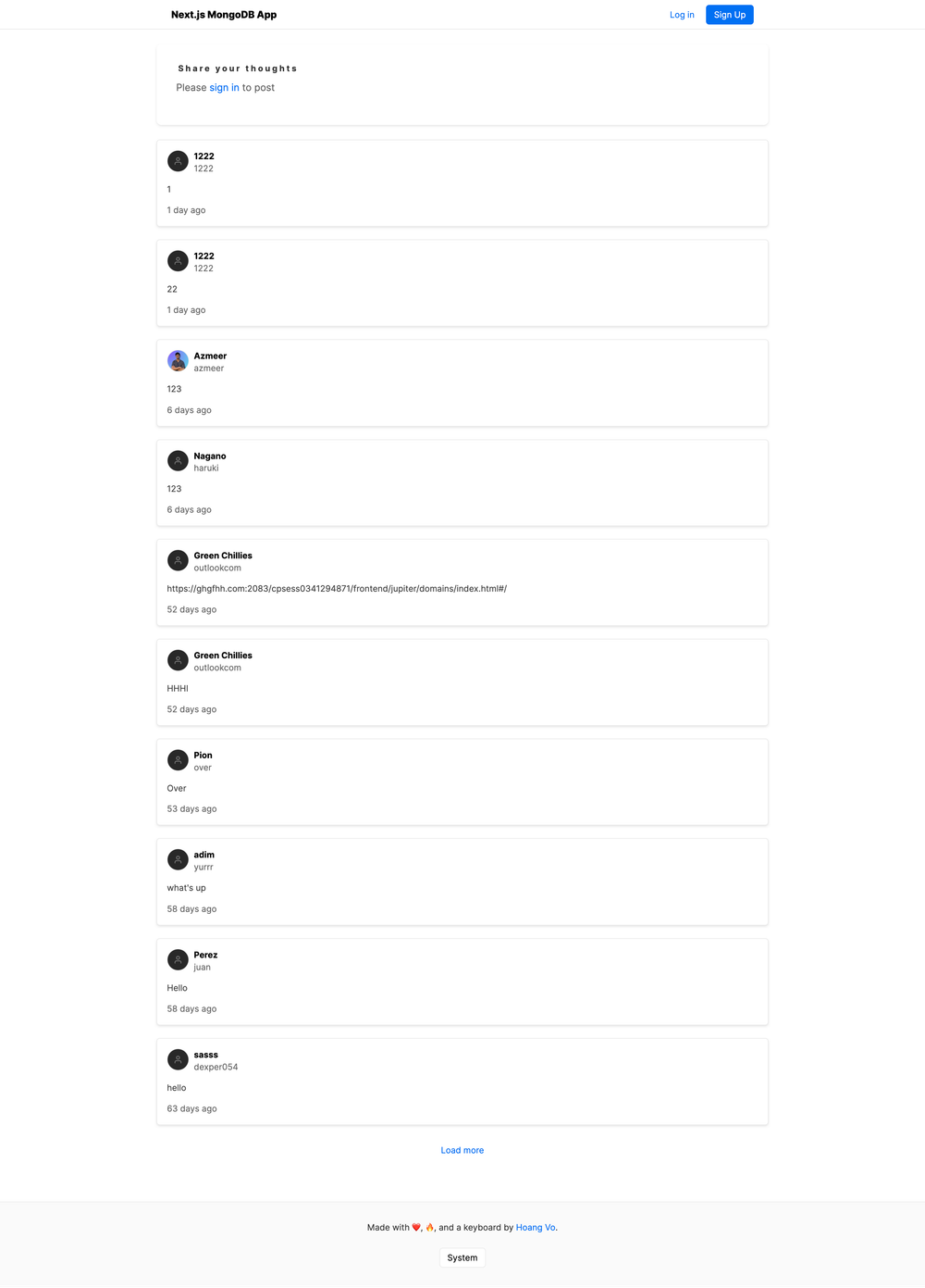 nextjs-mongodb-app screenshot | ATemplate.com