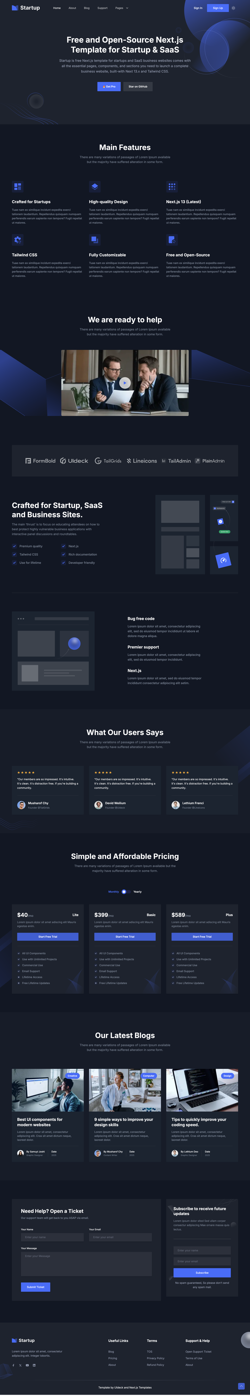 startup-nextjs screenshot | ATemplate.com