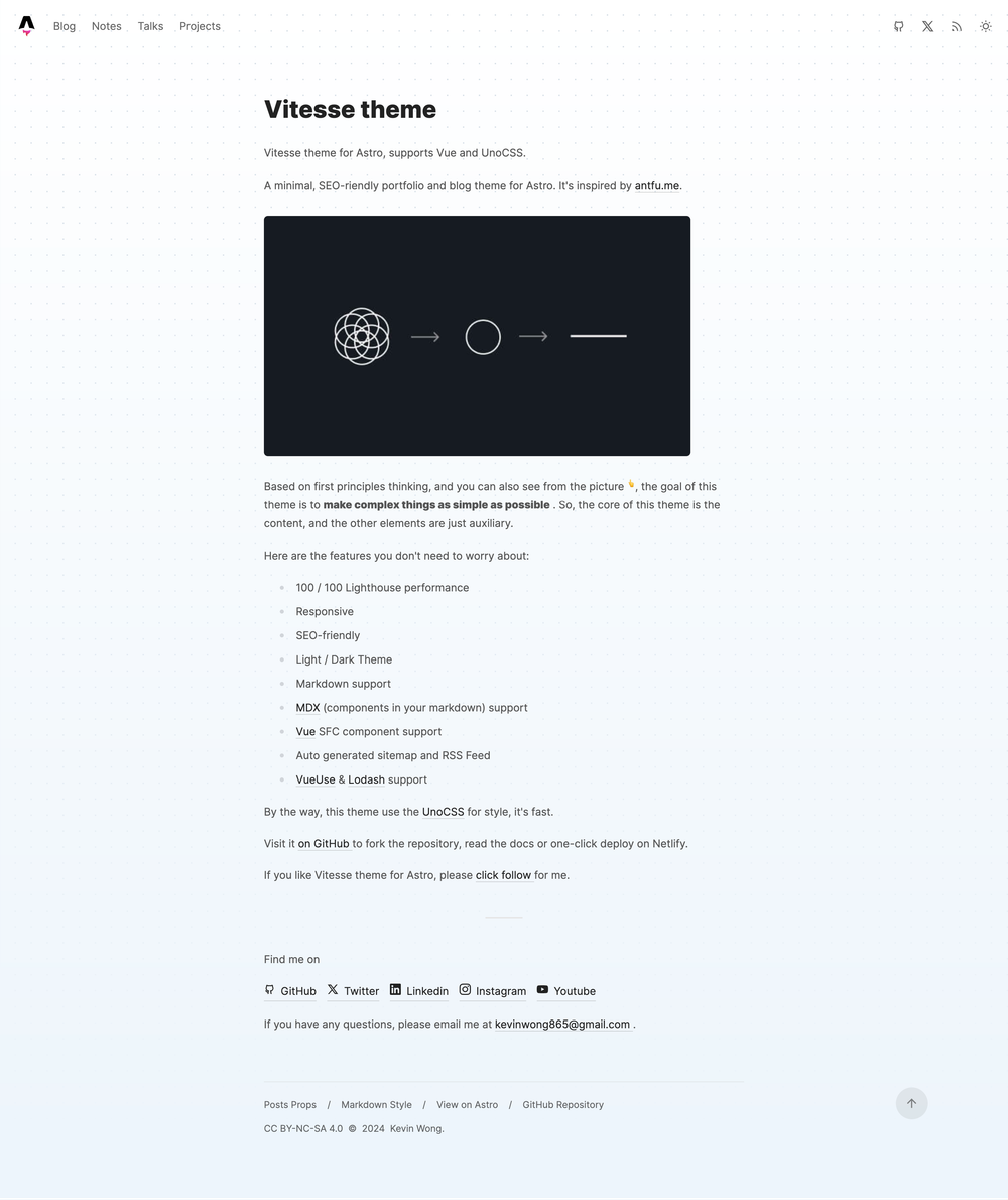 astro-theme-vitesse screenshot | ATemplate.com