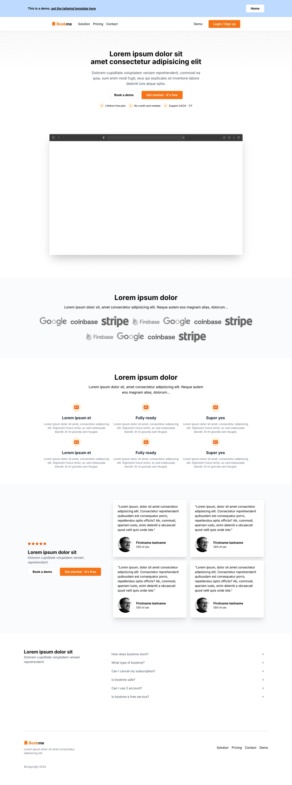 bookme-tpl screenshot | ATemplate.com