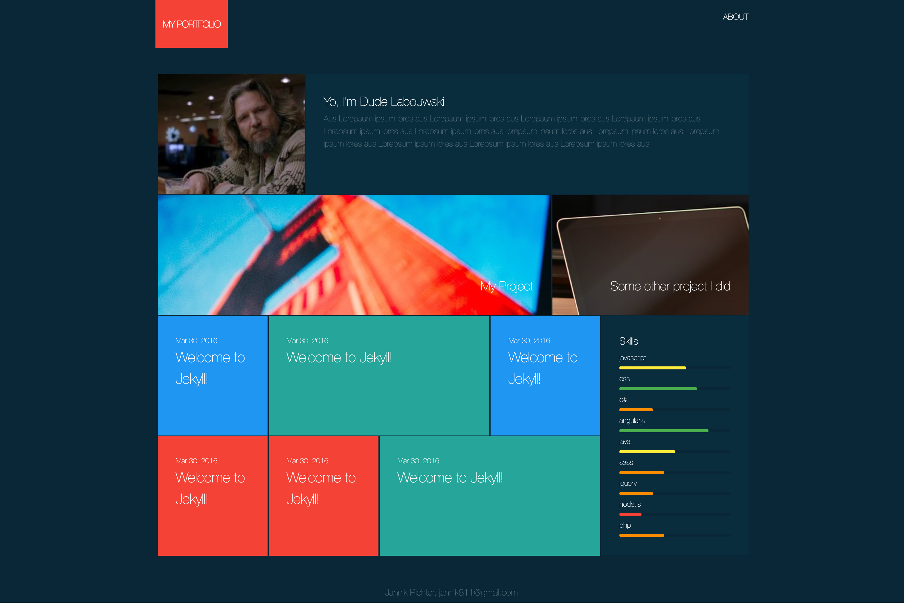 jekyll-slender-template screenshot | ATemplate.com