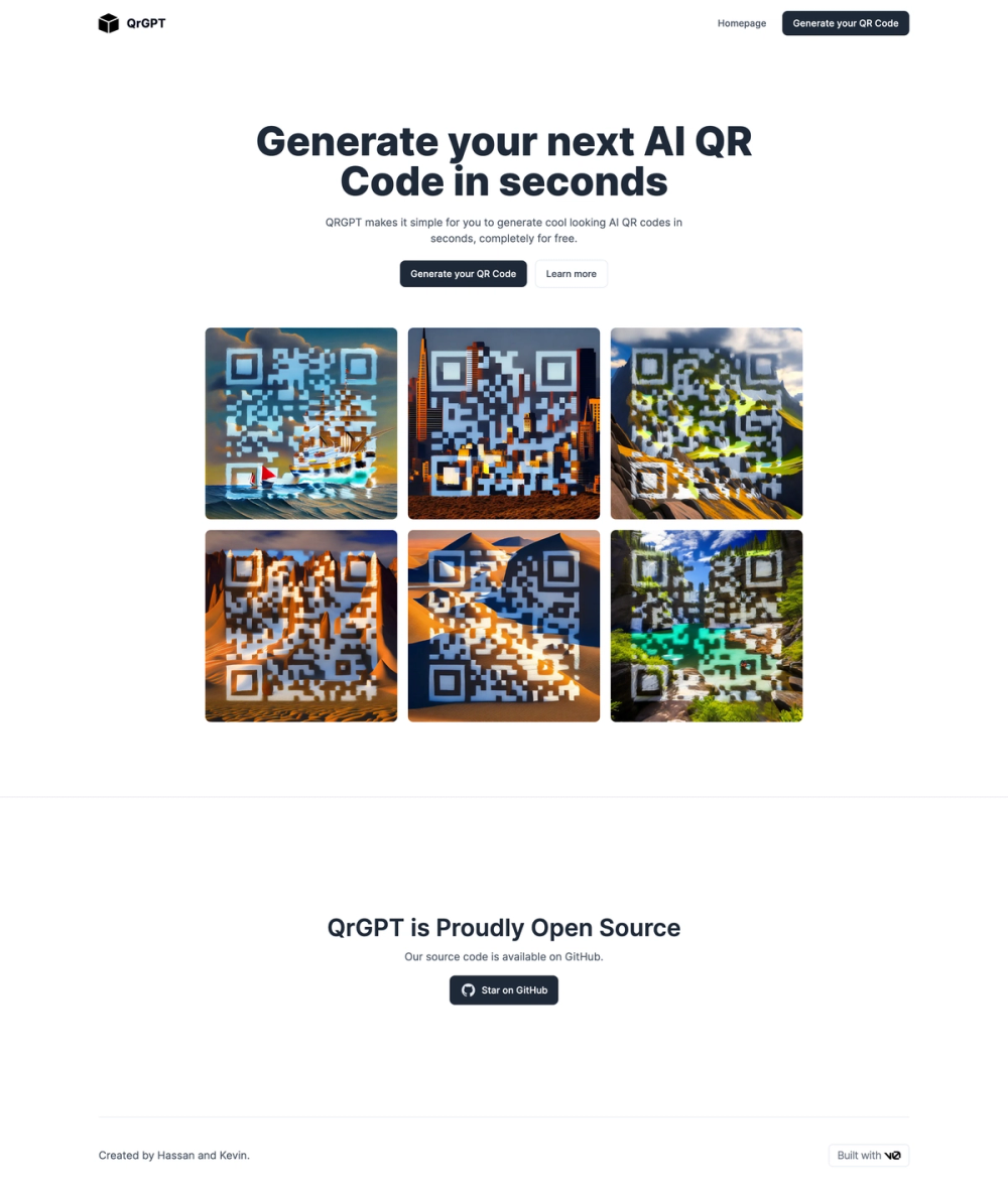 qrGPT screenshot | ATemplate.com