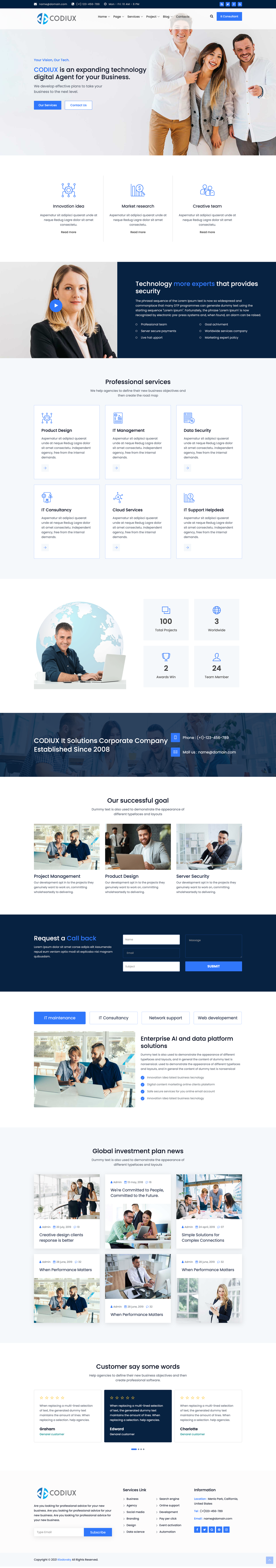 CODIUX screenshot | ATemplate.com