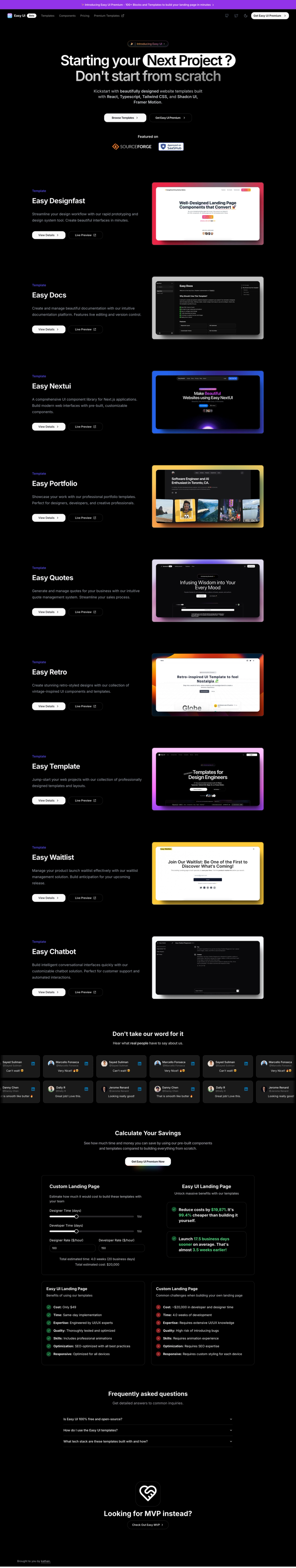 easy-ui screenshot | ATemplate.com