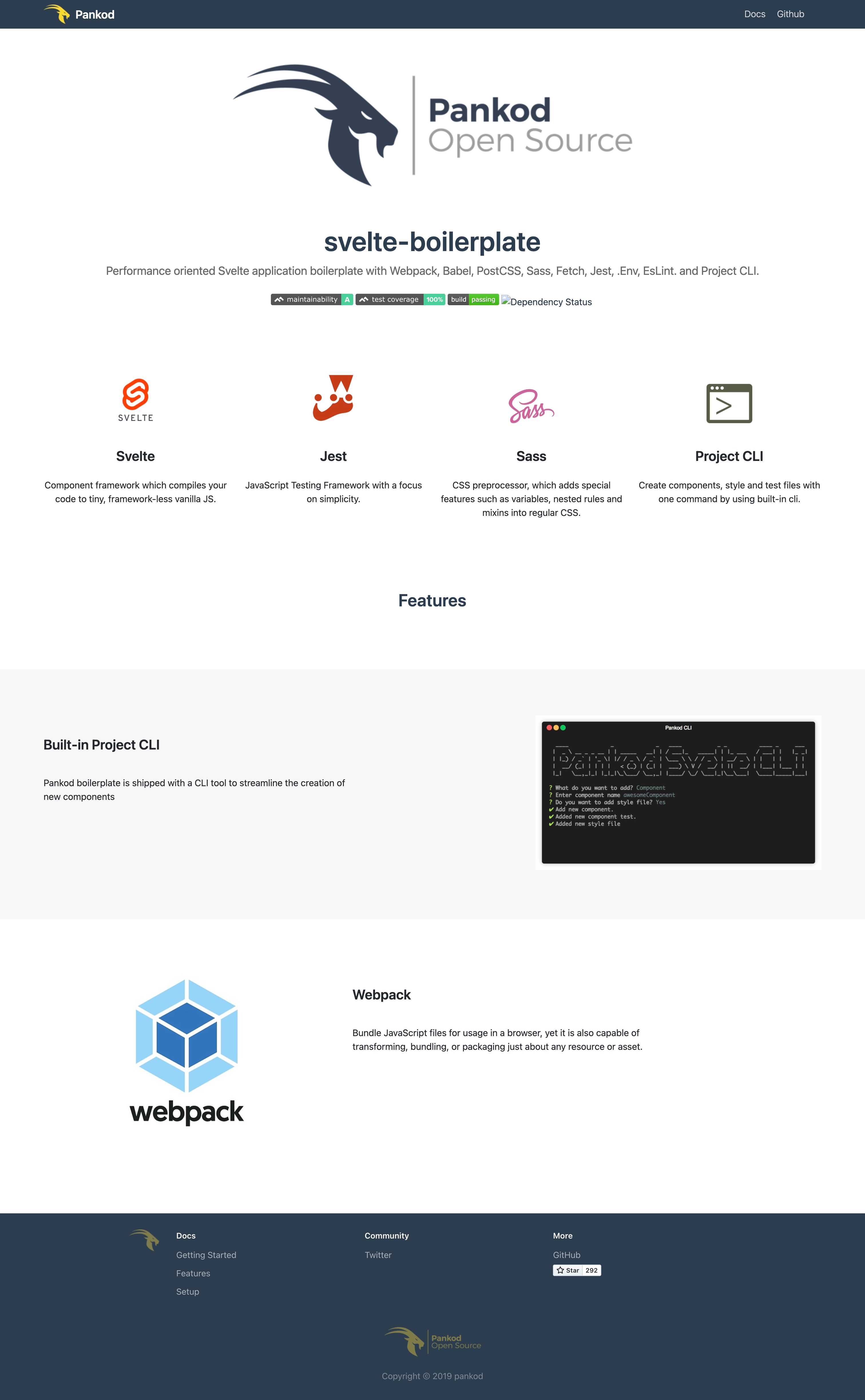 svelte-boilerplate screenshot | ATemplate.com