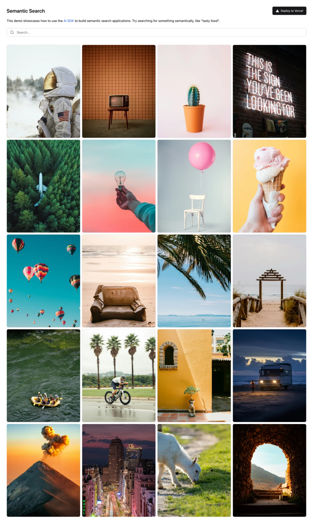 Semantic Image Search screenshot | ATemplate.com