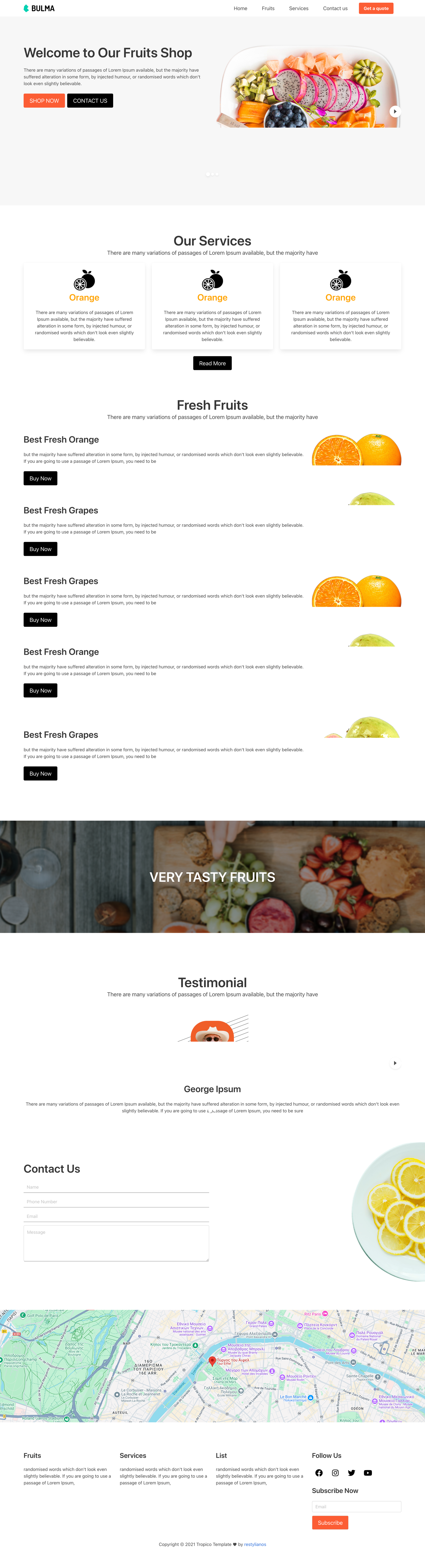 bulma-tropico-template screenshot | ATemplate.com