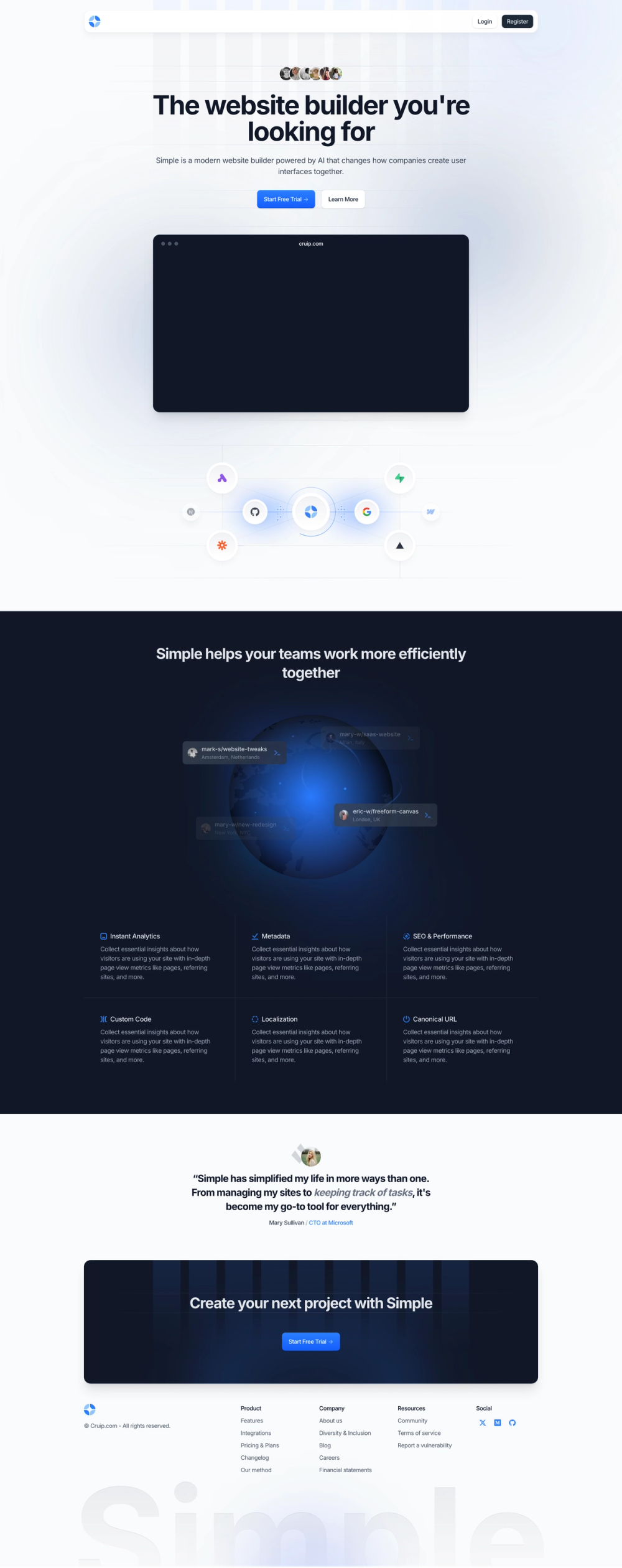 Simple Light screenshot | ATemplate.com