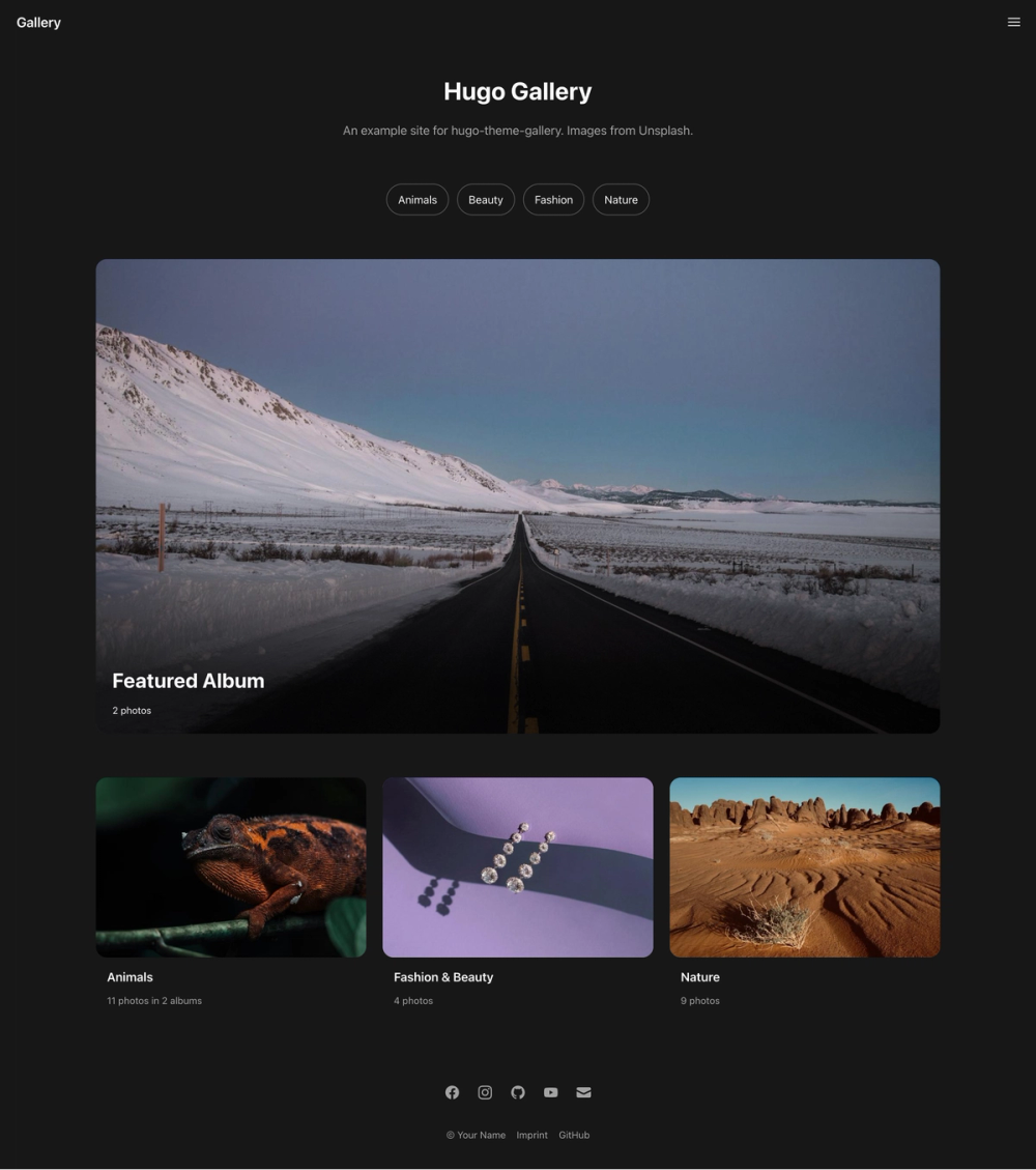 hugo-theme-gallery screenshot | ATemplate.com
