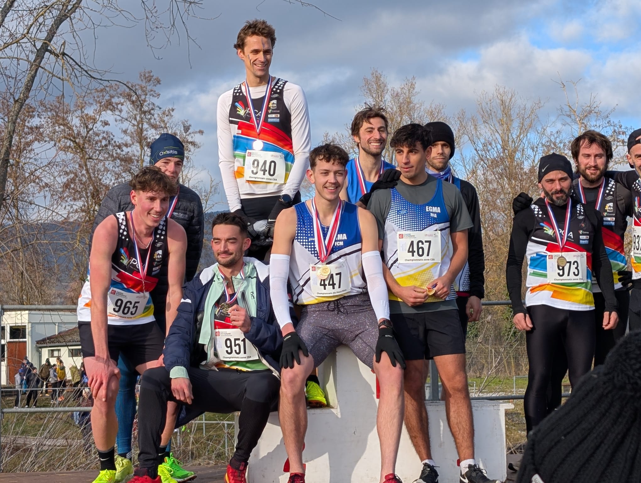 Podium du cross court