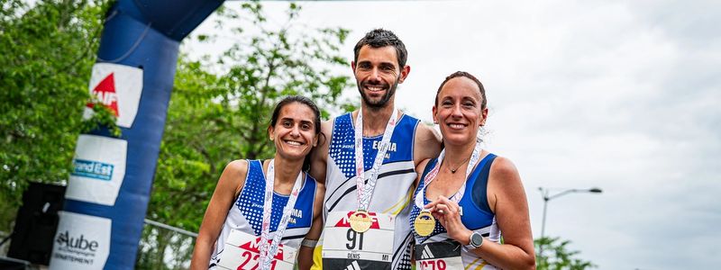 Trois athlètes à Troyes
