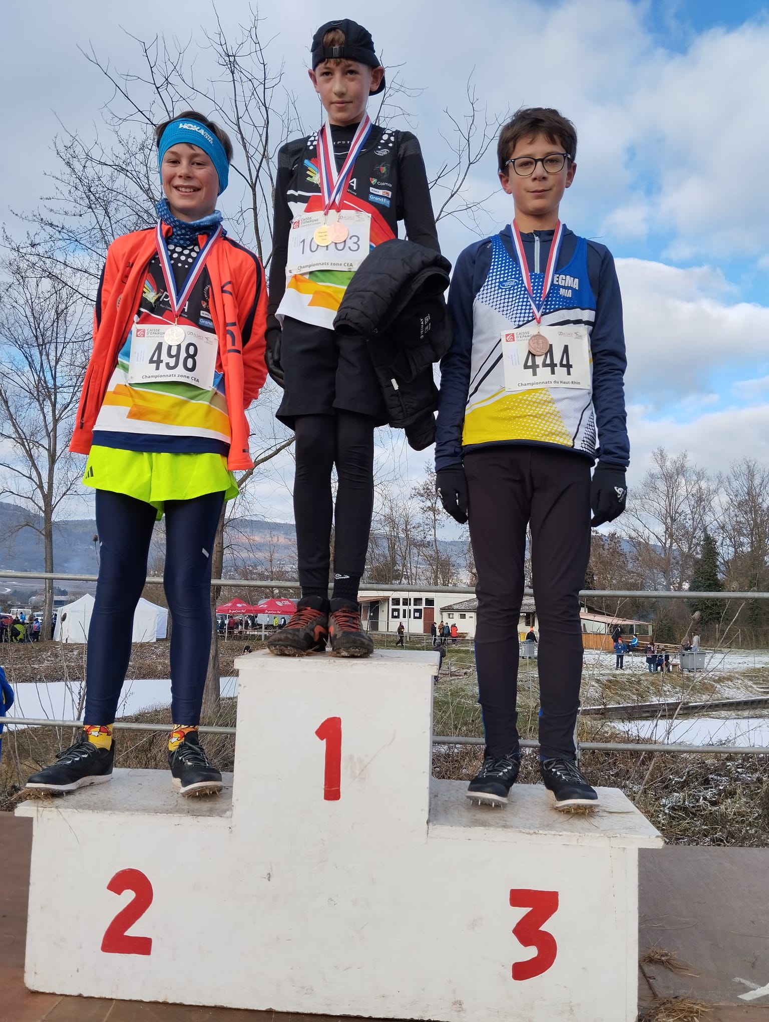 Le podium individuelles des Benjamins 