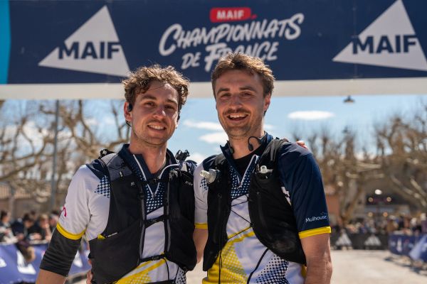 Jonathan et Jean, les premiers à boucler le trail le long