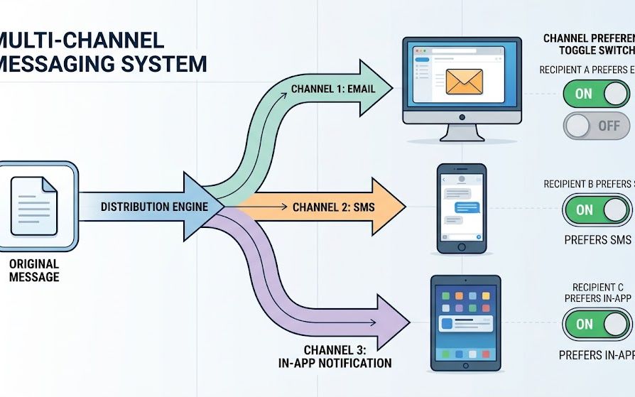 Email. SMS. In-App. One Message. Every Channel.