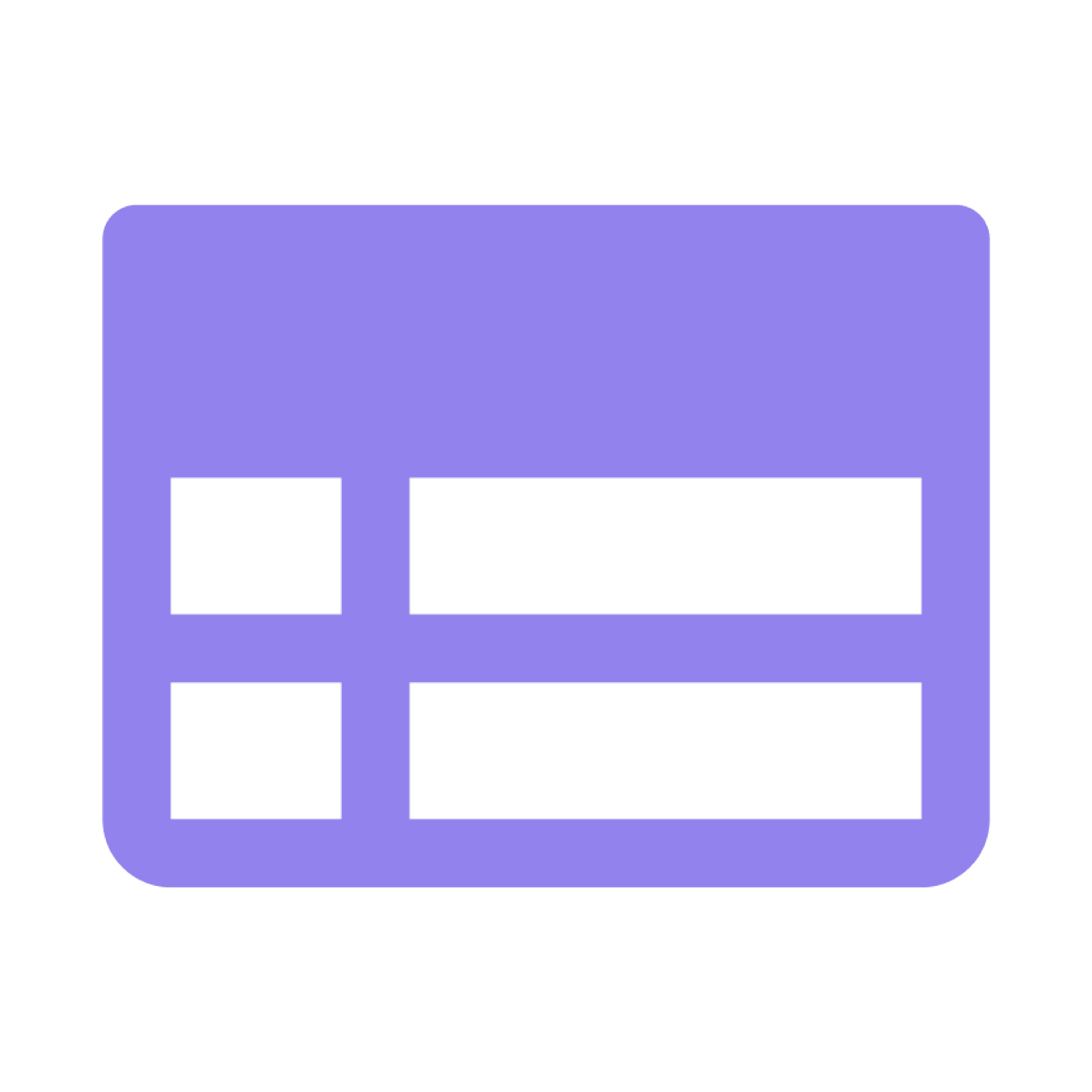 A purple icon of an information table on a transparent background