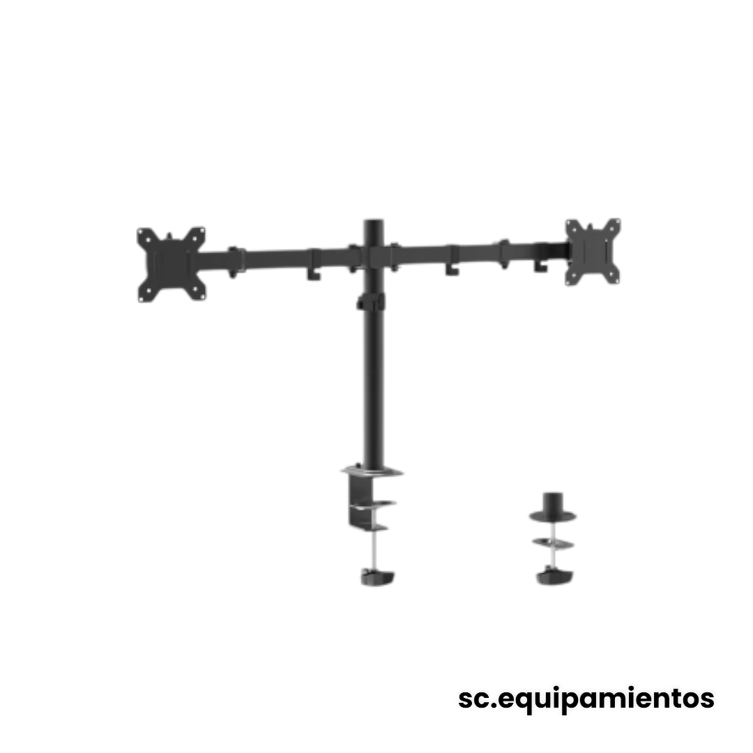 Soporte Dual de Monitores 13"–27" Reforzado