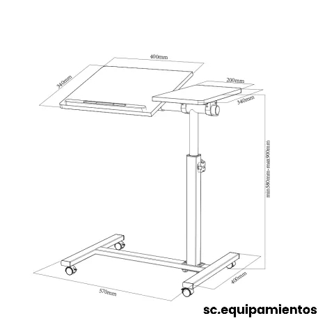 Escritorio Regulable Notebook Acompañante
