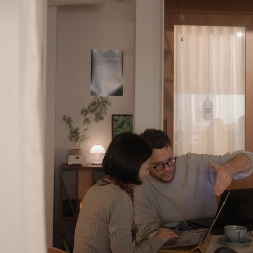 Hyerim and Stefan in Seoul, South Korea