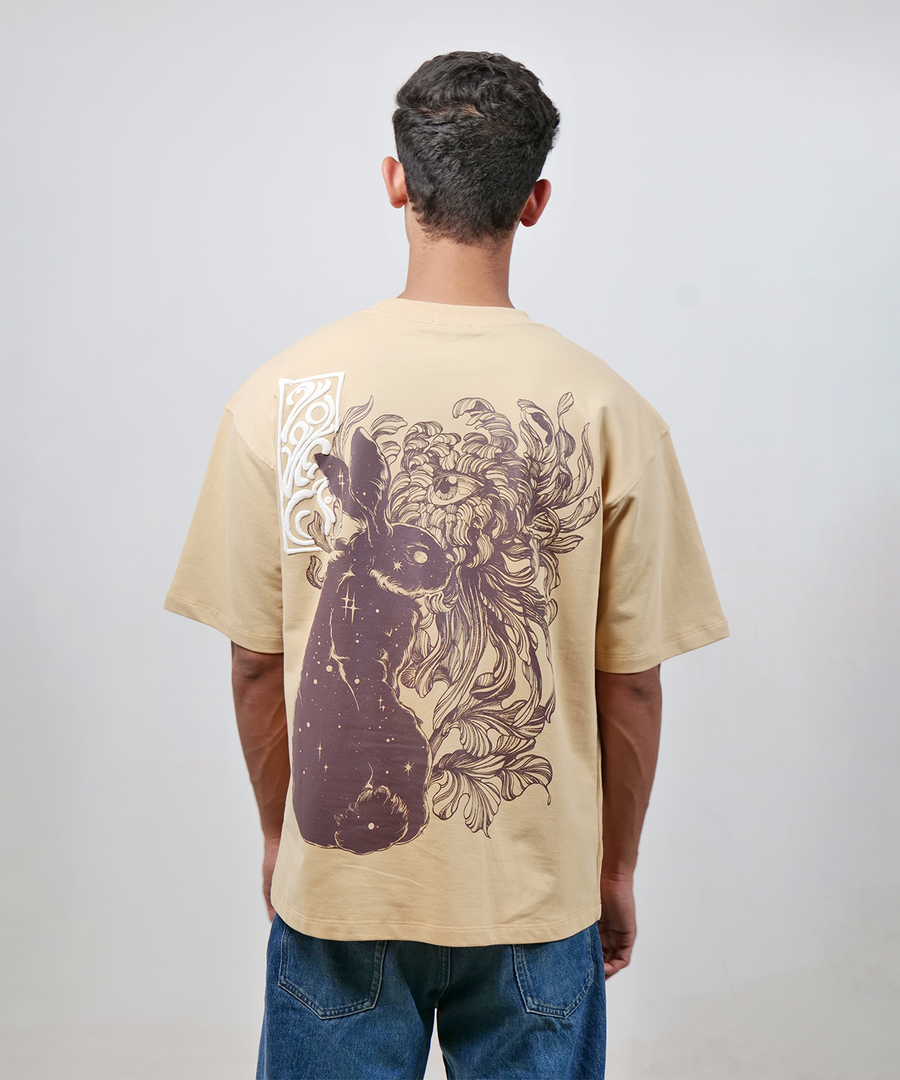 Star Rabbit Oversized Tee — Fawn, photo 2
