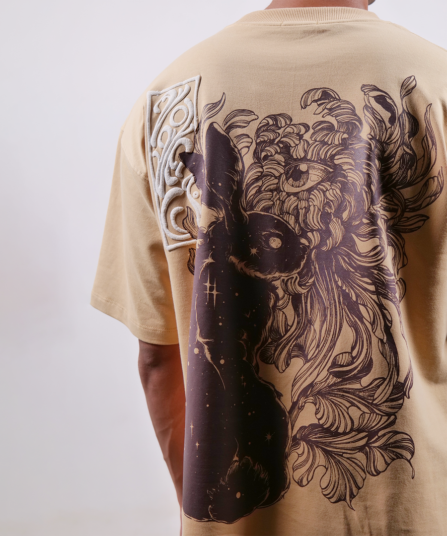 Star Rabbit Oversized Tee — Fawn, photo 3