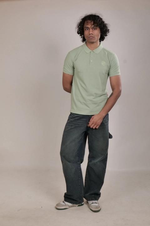 Lion Crest Polo — Sage Green