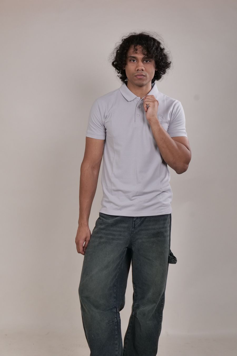 Lion Crest Polo — Ash Grey, photo 2