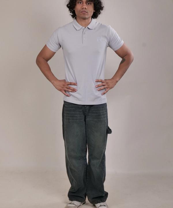 Lion Crest Polo — Ash Grey