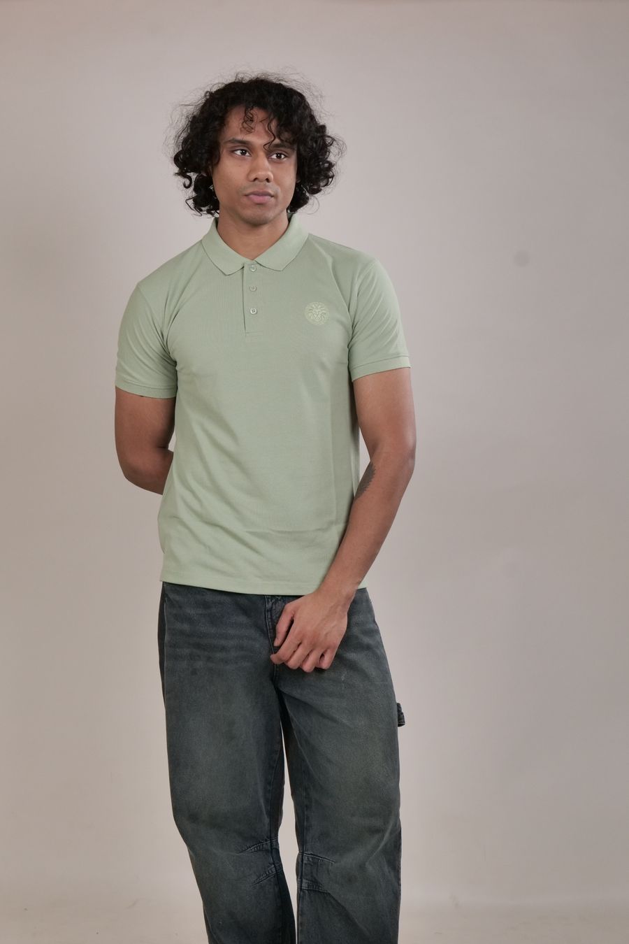 Lion Crest Polo — Sage Green, photo 2