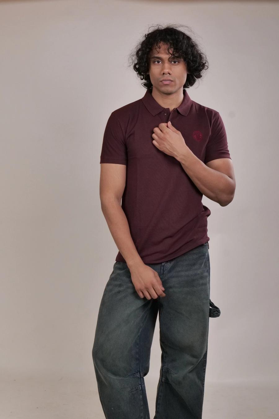Lion Crest Polo — Maroon, photo 2