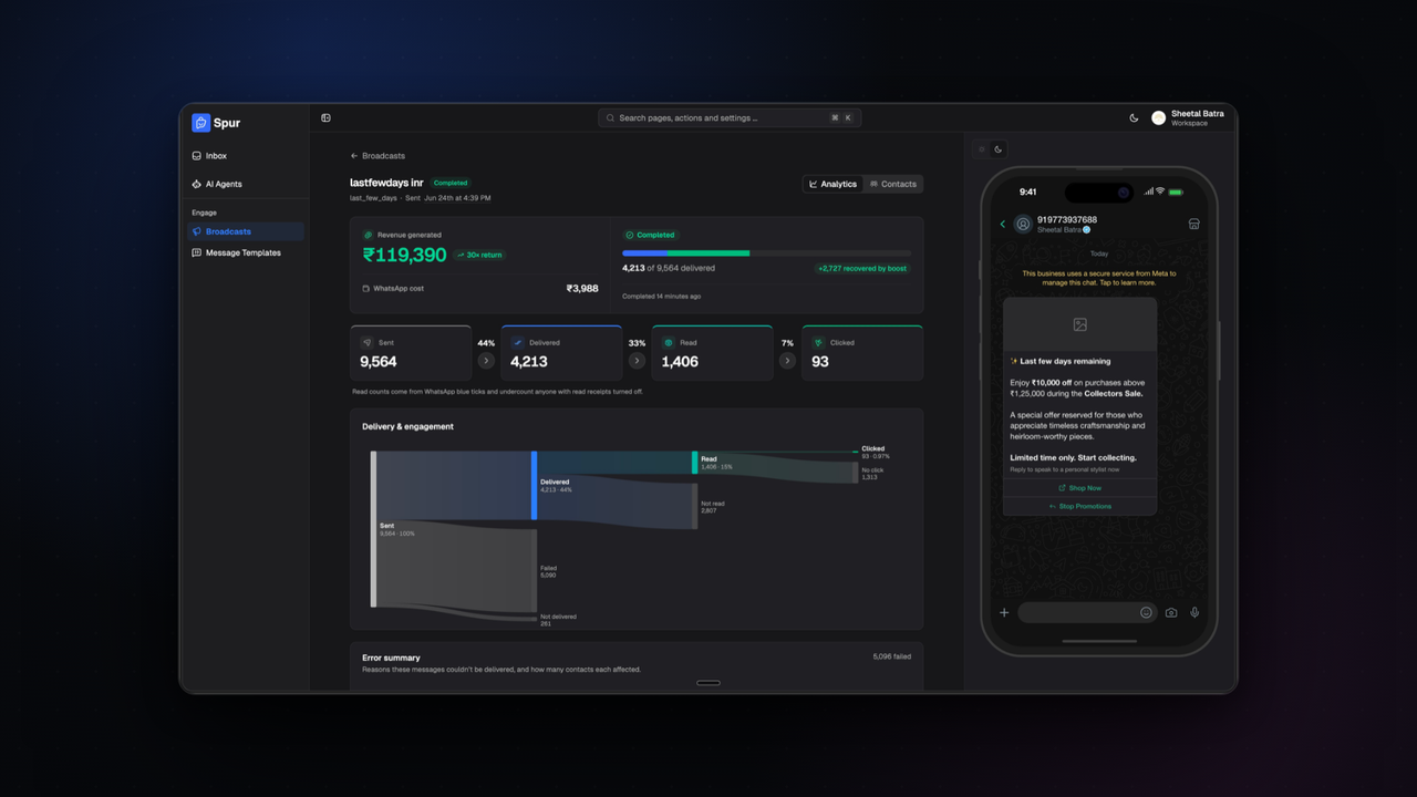 Broadcasts now walk you through every step before launch