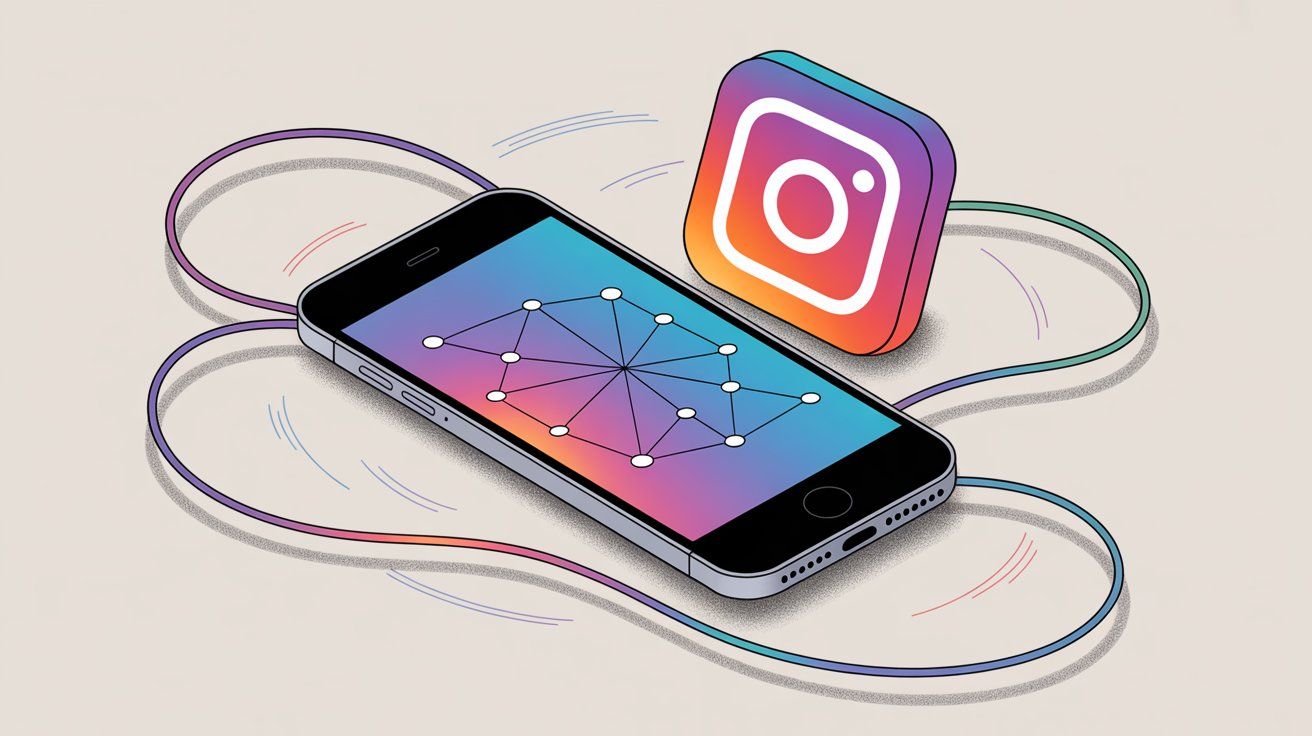 Facebook Business Page connected to Instagram account showing platform linking interface