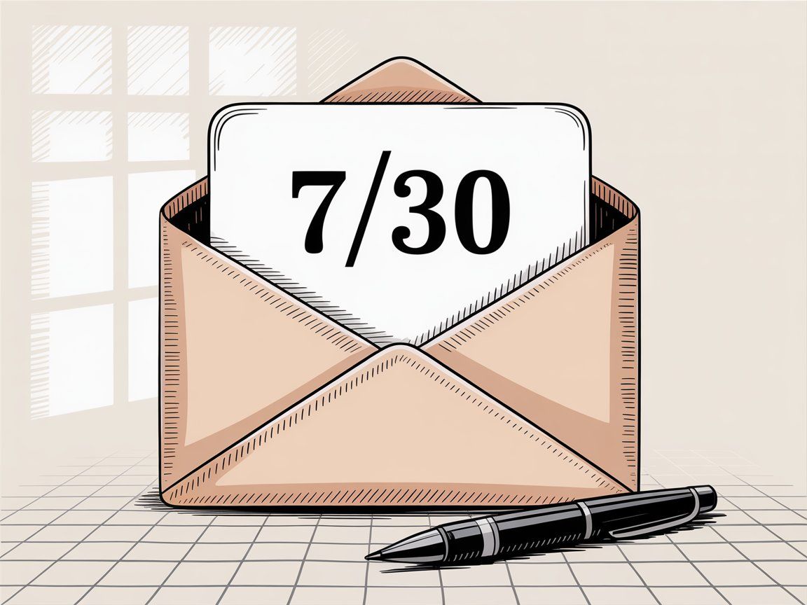 Email envelope with calendar showing daily sending limit concept