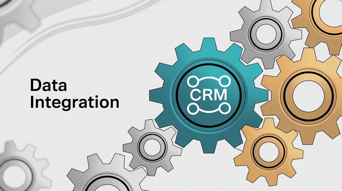 Connected systems and data integration showing CRM and platform connectivity