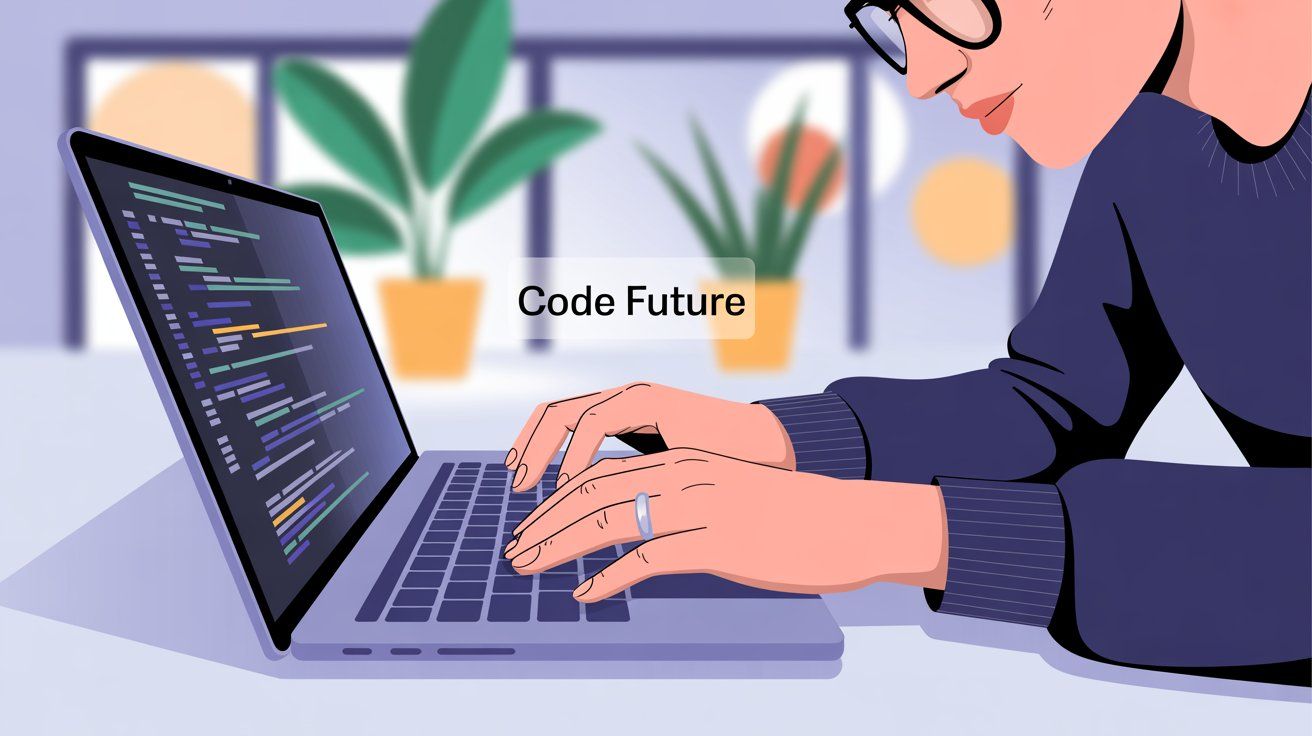 Developer working with AI-powered coding tools showing the future of programming