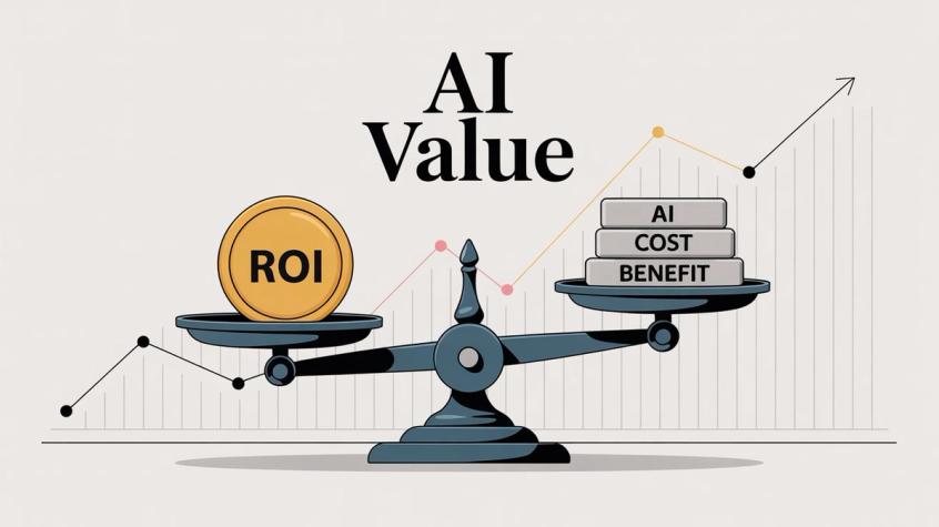 AI business value and ROI balance for cost-benefit analysis