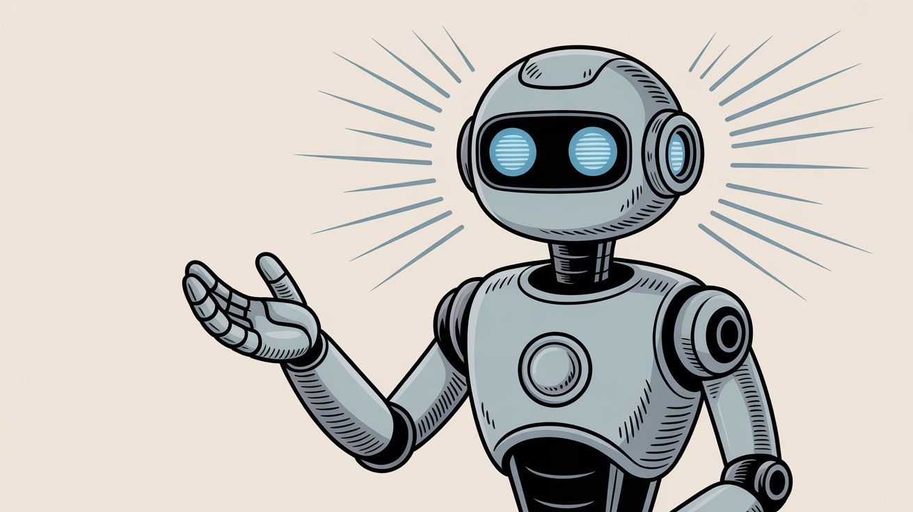 Chatbot robot with radiating energy lines symbolizing constant 24/7 availability and instant response capability