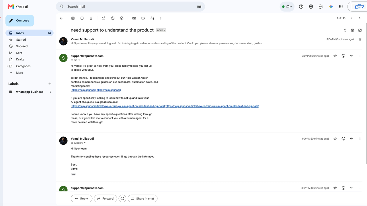 AI is now available for email support