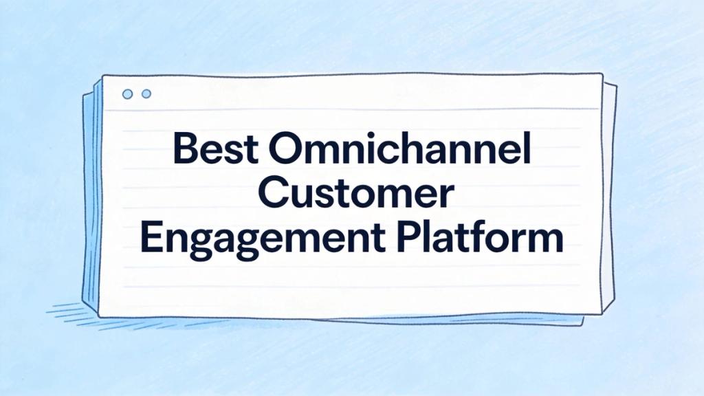 Best Omnichannel Customer Engagement Platform in 2026