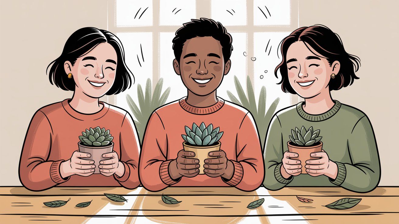 Illustration showing happy and satisfied customers representing value and appreciation in business relationships