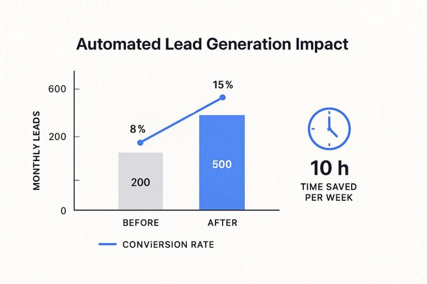 Infographic about automated lead generation