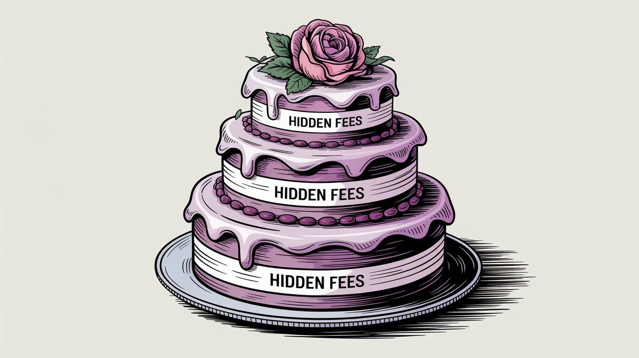 Three-layered cake representing stacking hidden fees in Intercom pricing