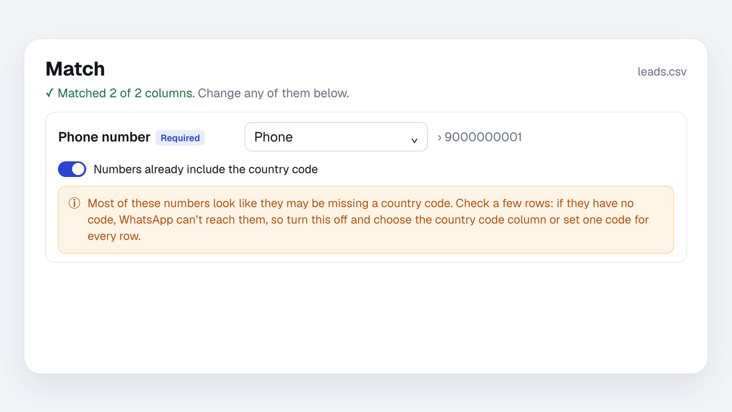 Contact imports catch missing country codes