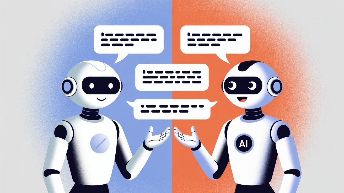 AI communication styles showing different response approaches between formal professional and casual humorous dialogue
