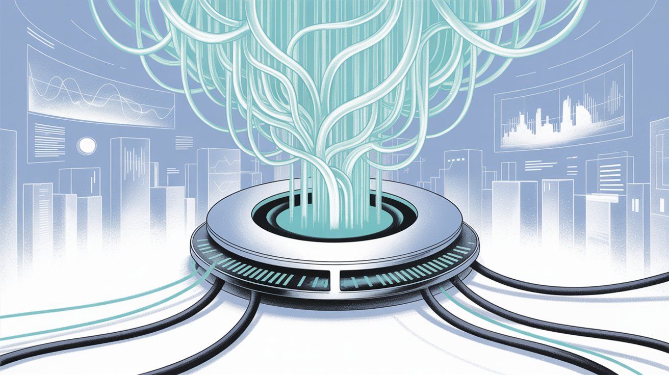 Future technology illustration showing AI and predictive analytics trends for 2025 and beyond