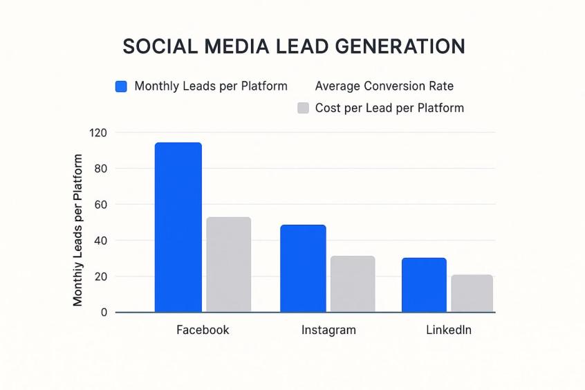 Infographic about social media lead generation