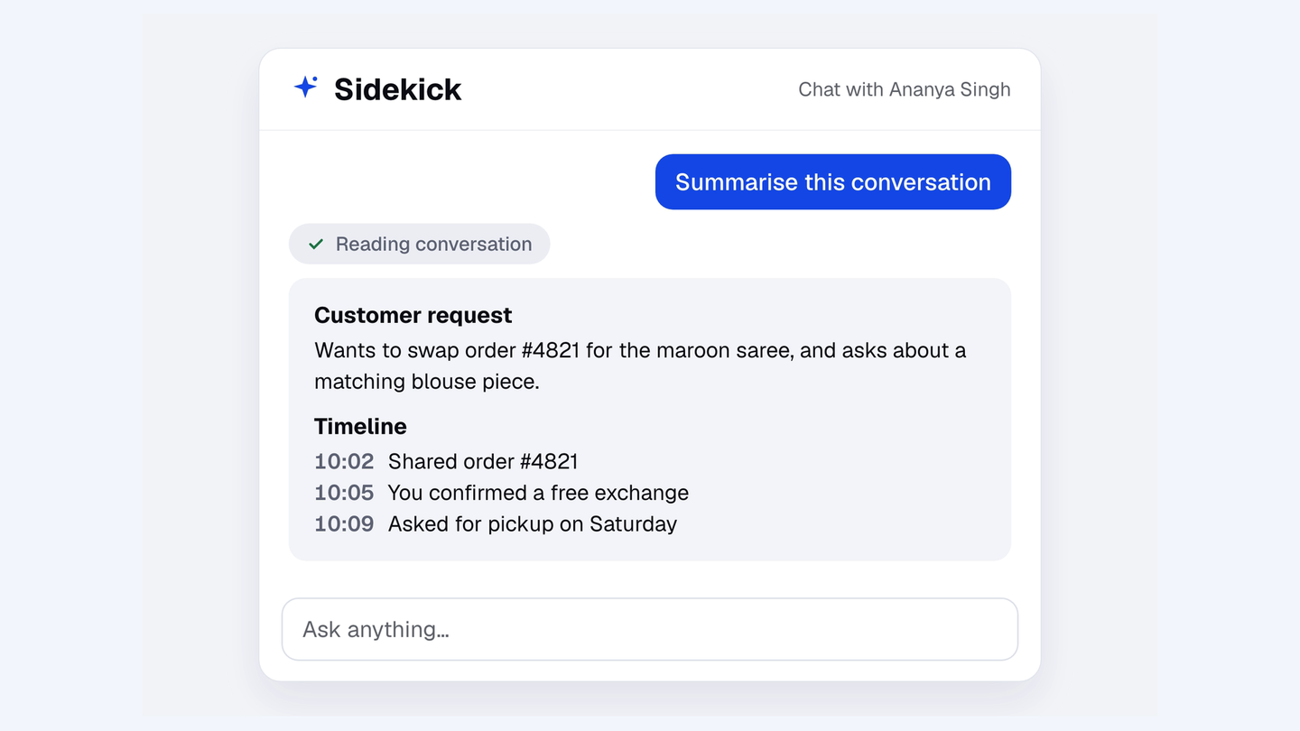 Meet Sidekick, the AI assistant inside Spur